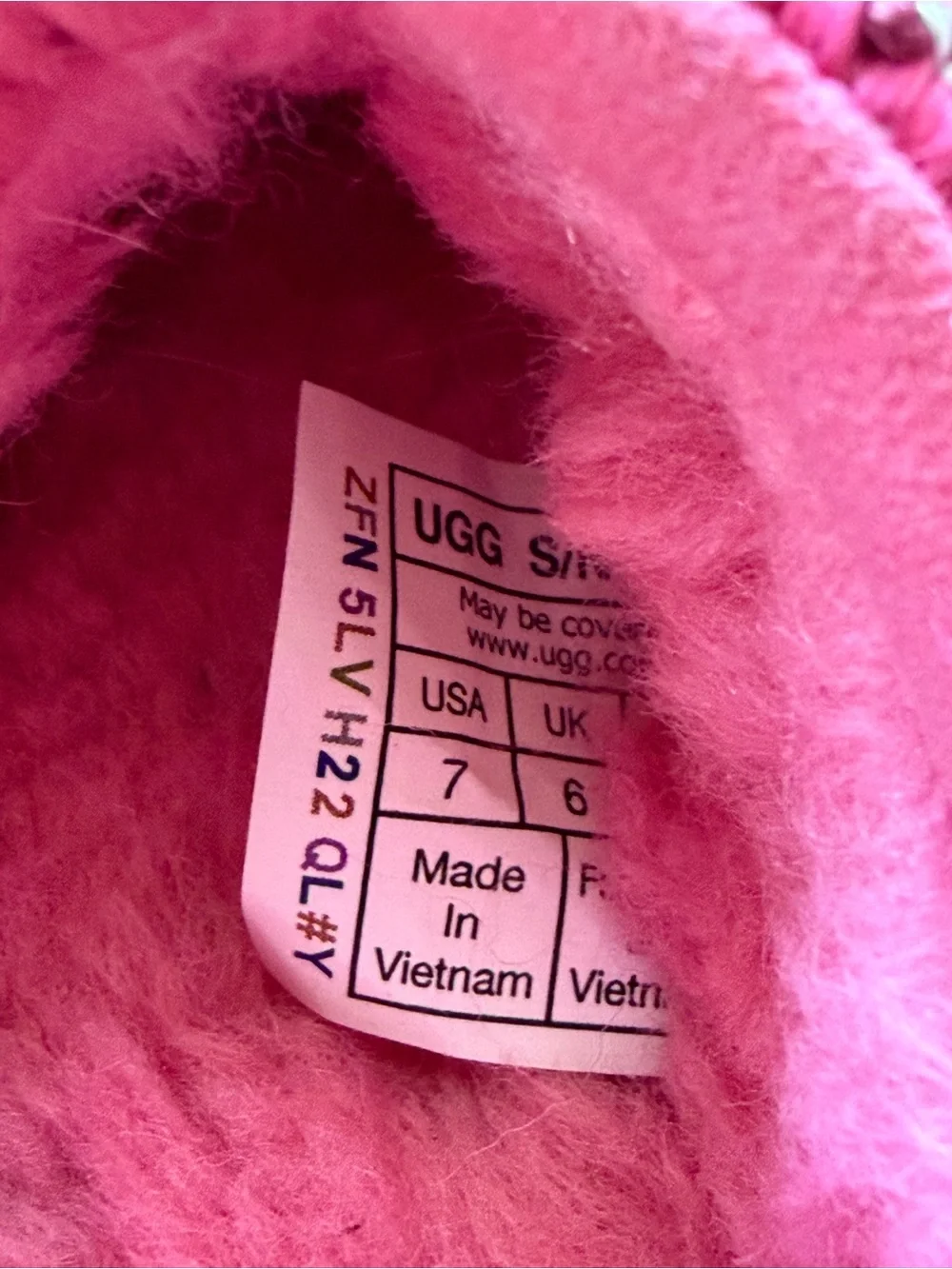 UGG Pink Fleece Lined Slippers